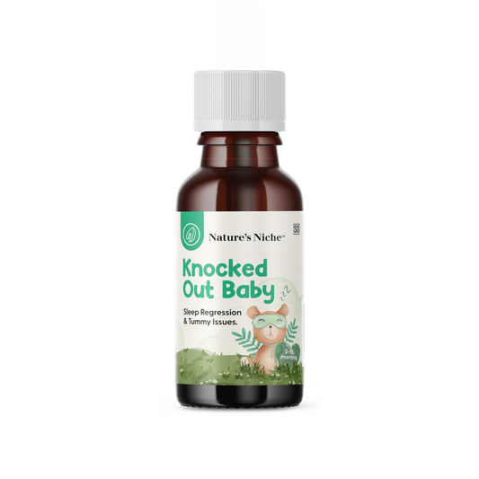 Knocked Out Baby herbal drops by Nature's Niche for babies 6 months and older